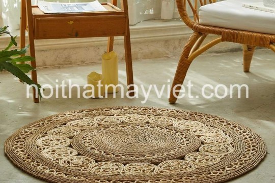 Thảm Cói Trang Trí Điểm Nhấn Tự Nhiên Cho Không Gian Sống